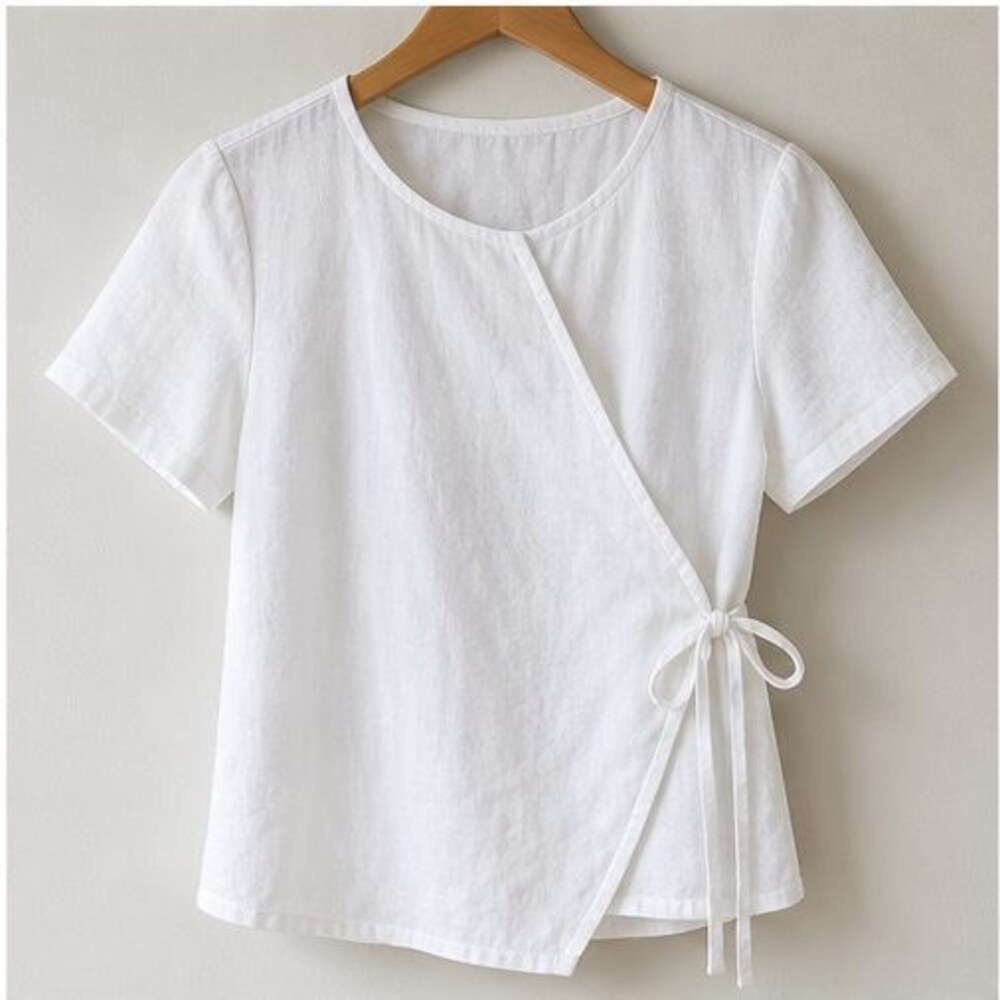 White Peplum Top